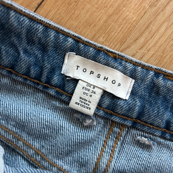 Topshop denim mini skirt size 4 - Picture 3 of 3